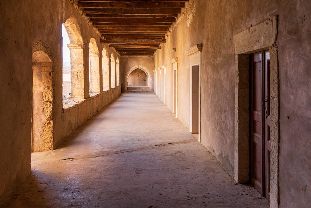 Greece, Crete, Rethymno. 16th century Eastern Orthodox Monastery. The Holy Monastery of Arkadi